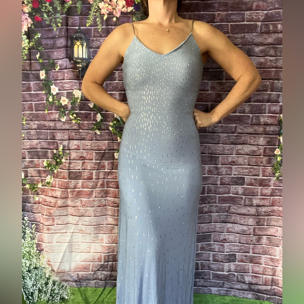 Glitter Drop Dress with Crystal Straps